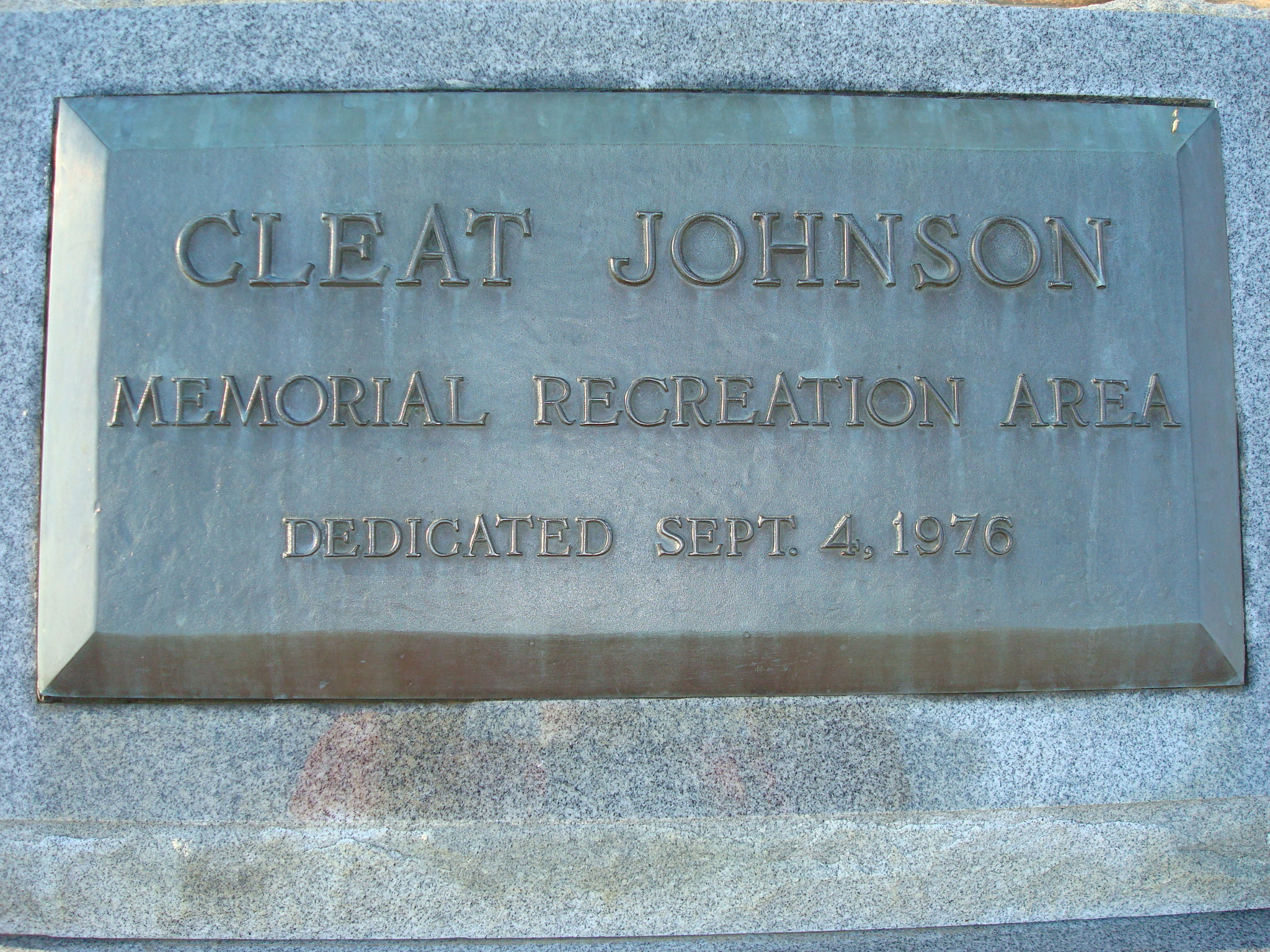 Cleat Johnson Plaque