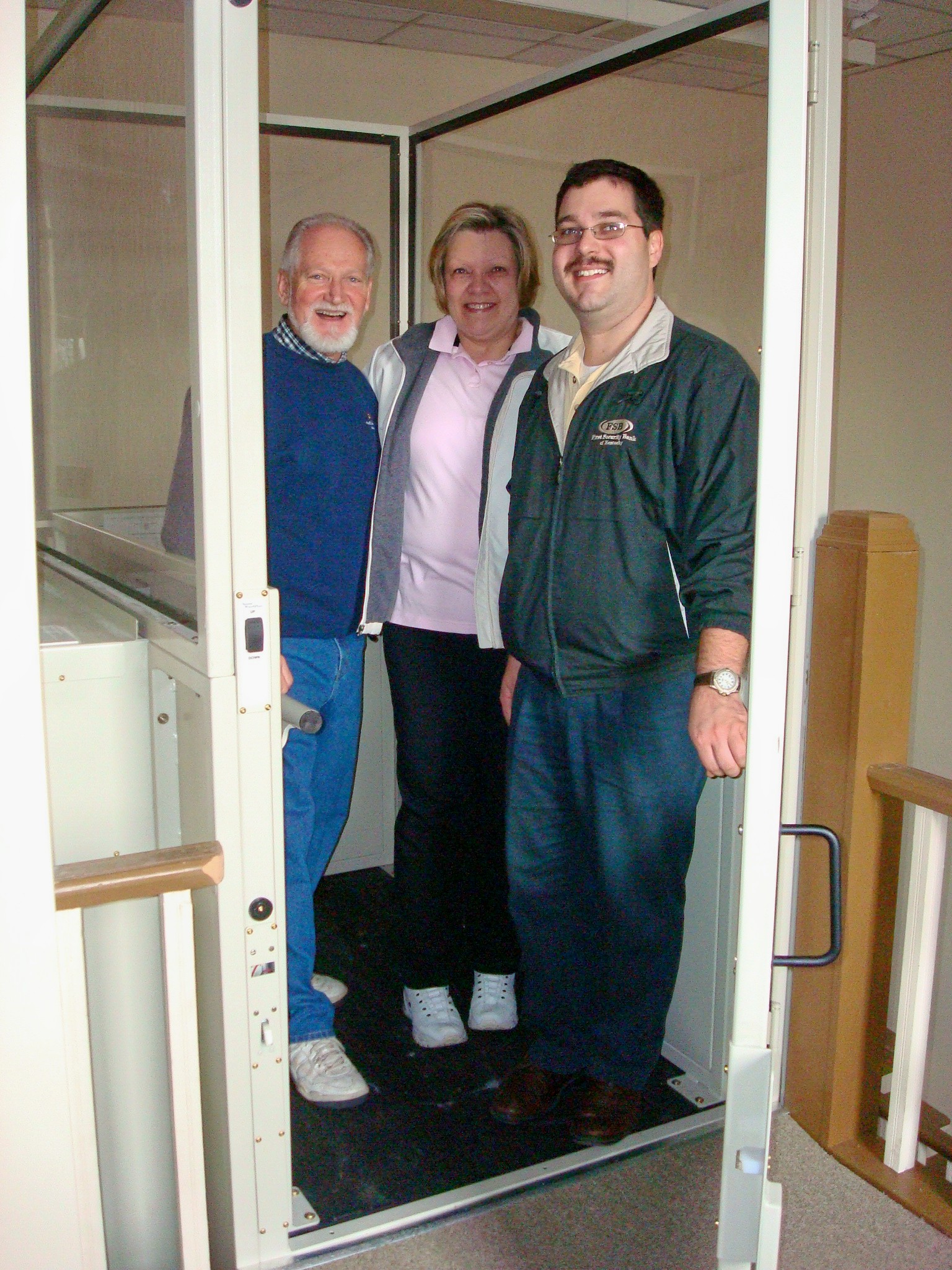 Visitors utilize new elevator